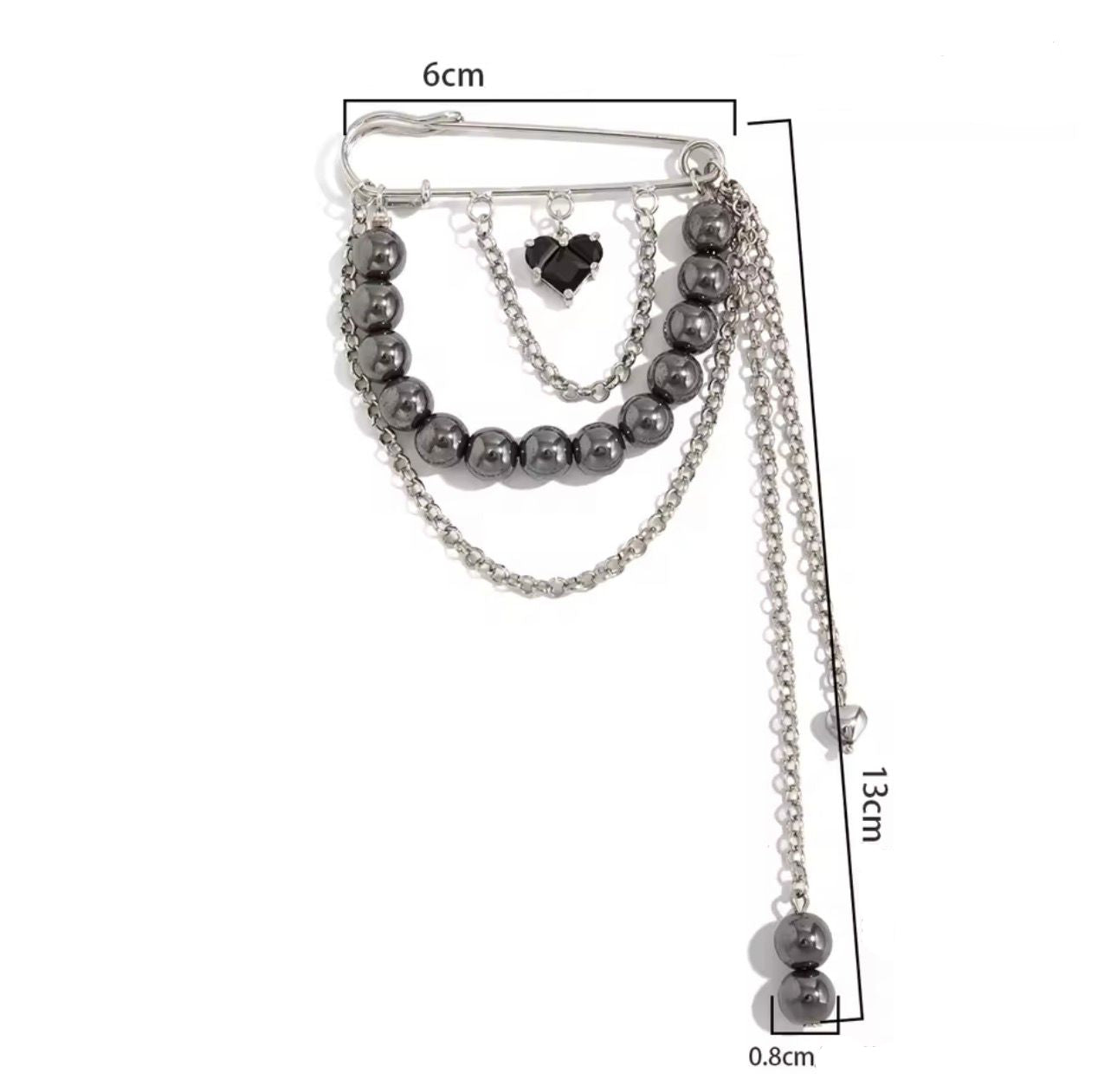 Broche Luxo Correntes Cascata Elegante