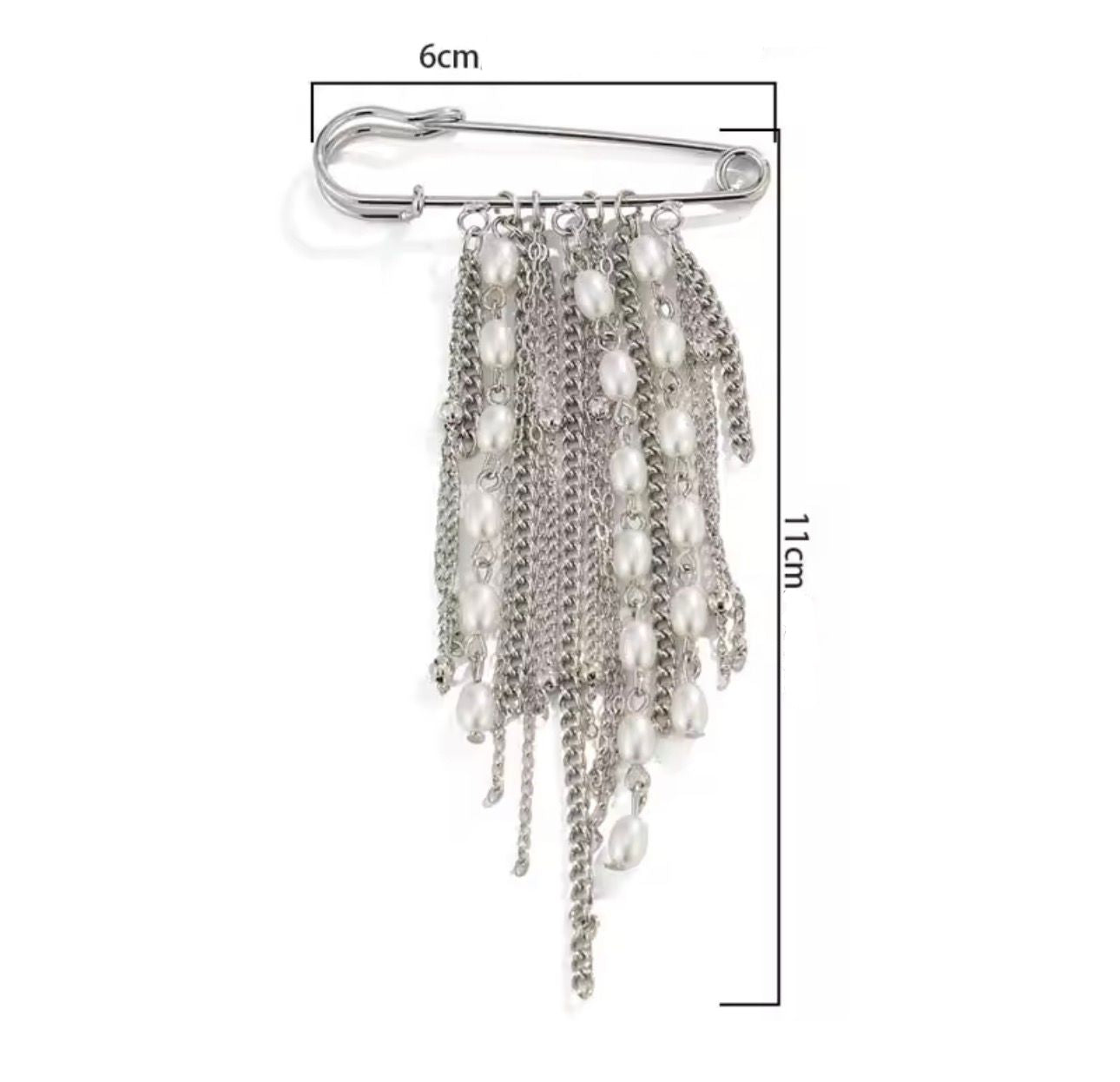 Broche Luxo Correntes Cascata Elegante