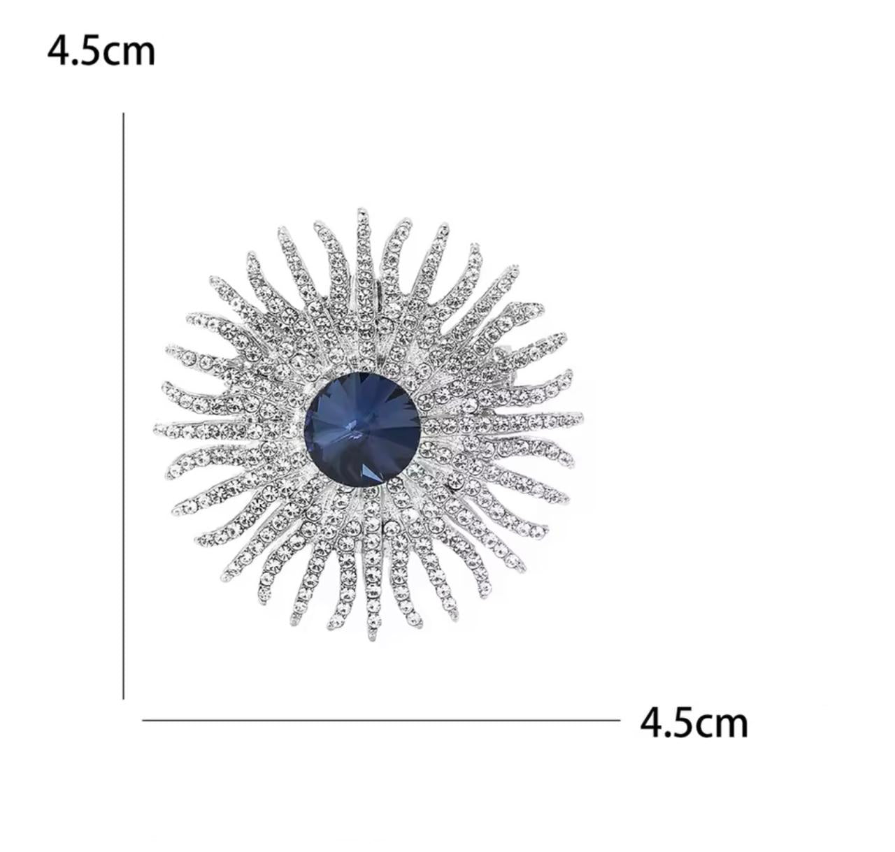 Broche Royale Radiance com Cristal  Luxo Elegante