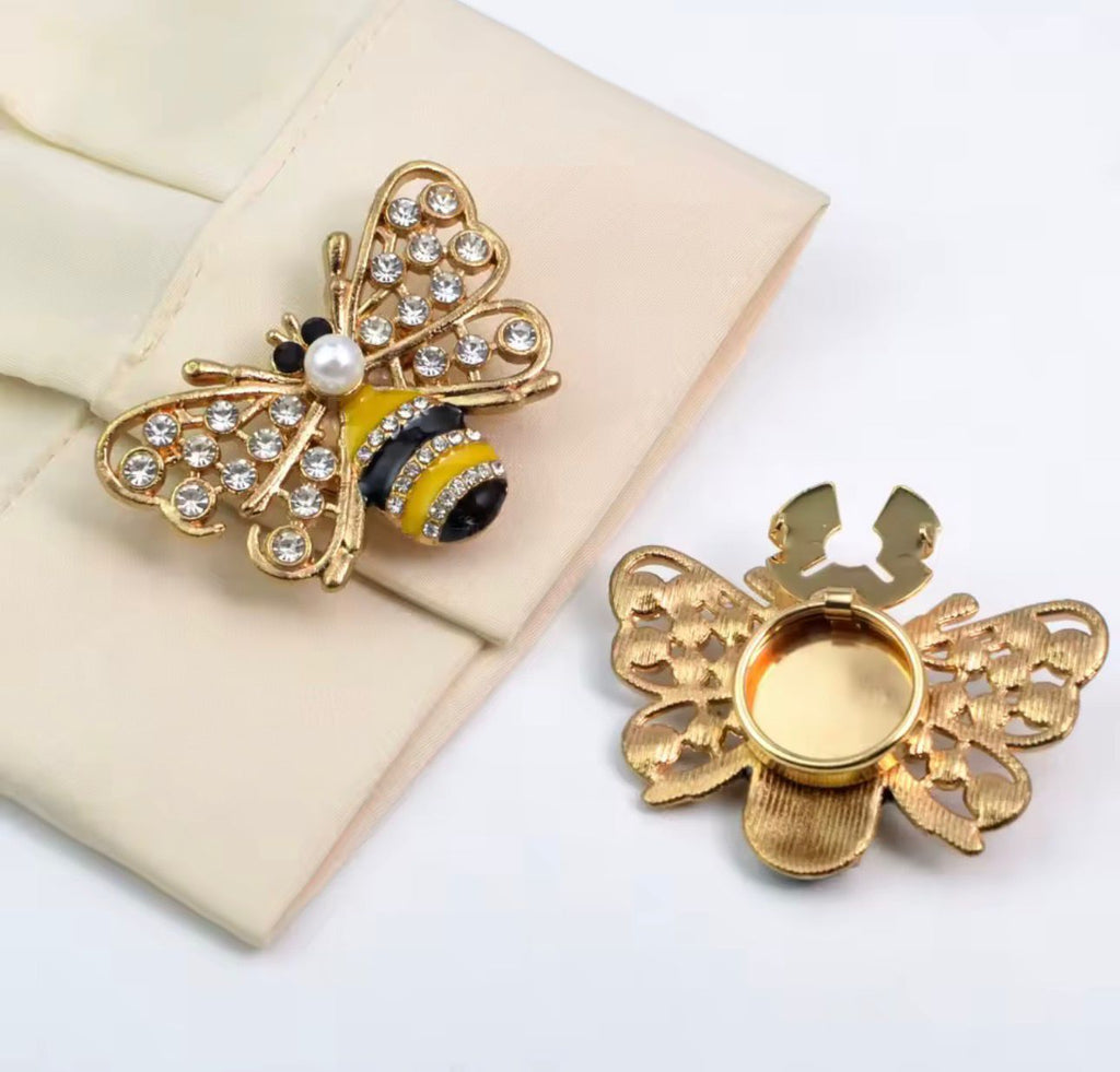 Abotoaduras para Camisa Abelha Vintage com Strass
