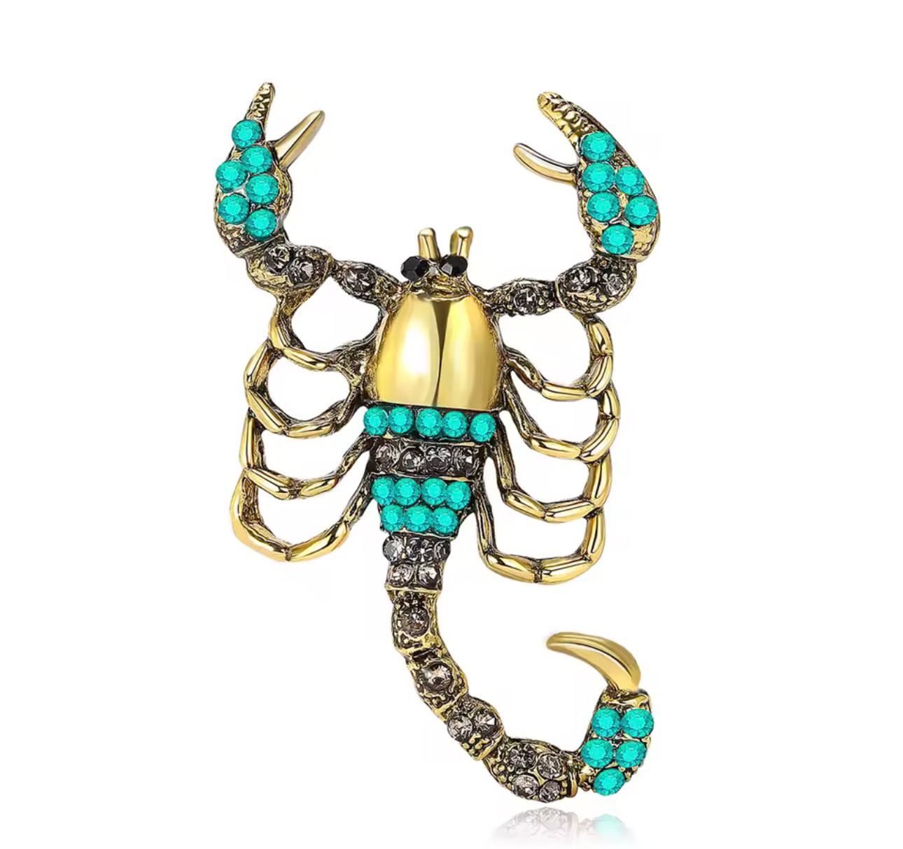 Broche de Escorpião com Strass e Design Sofisticado