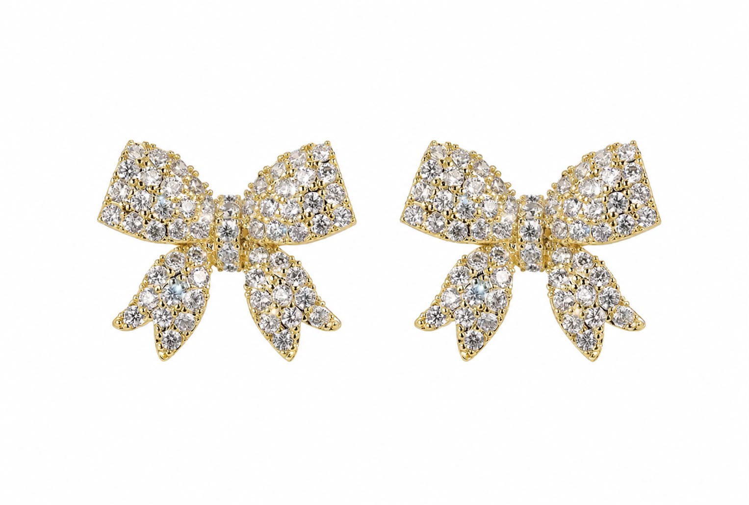 Broche Laço Dourado Minimalista Elegante Feminino
