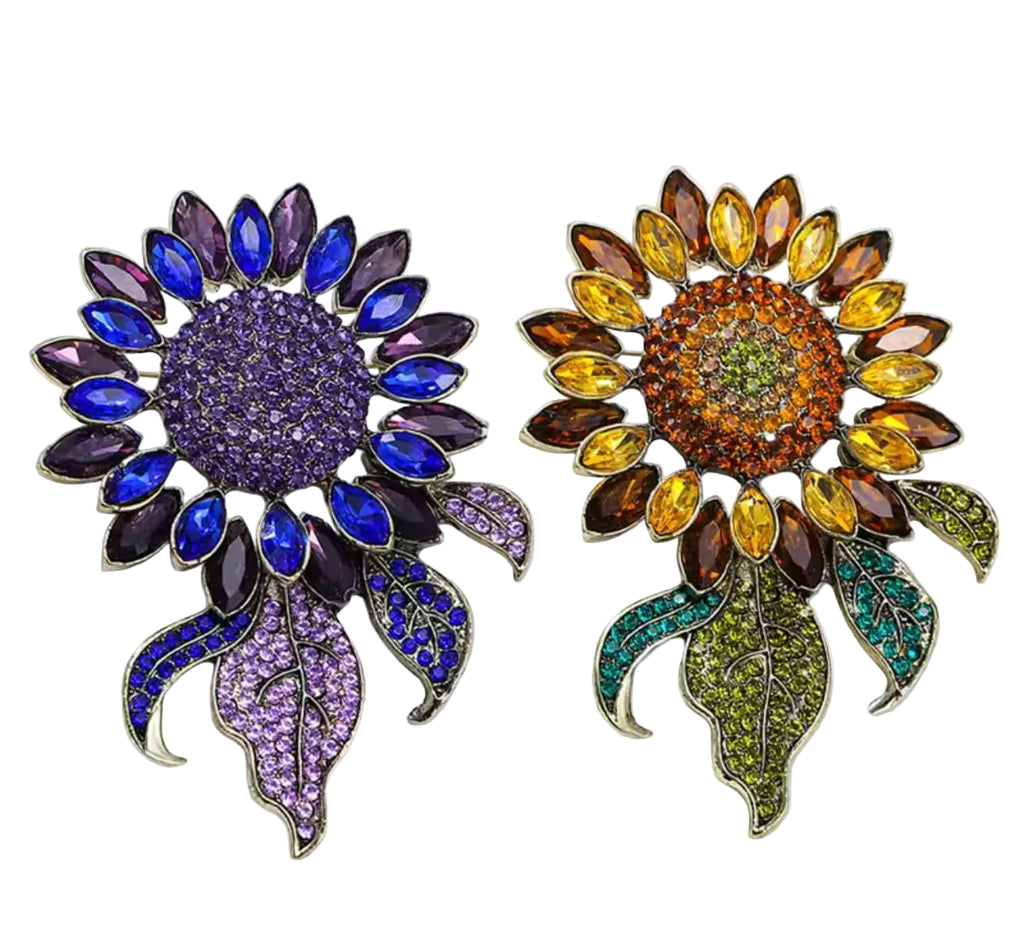 Broche Barroco Luxo Girassol Feminino Acessório Premium