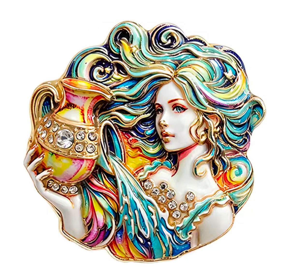 Broche Zodíaco com Strass