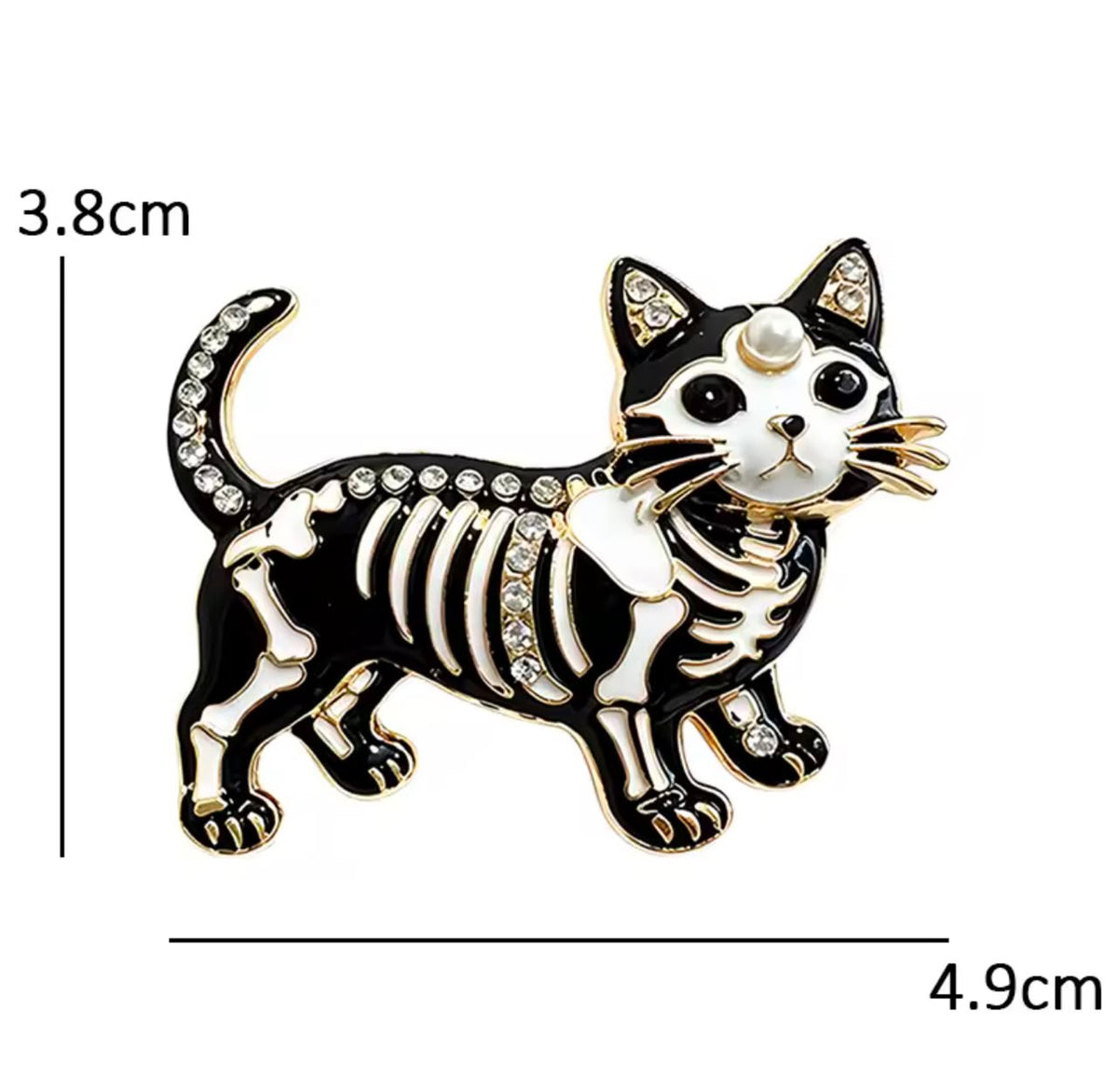 Broche Gato Esqueleto
