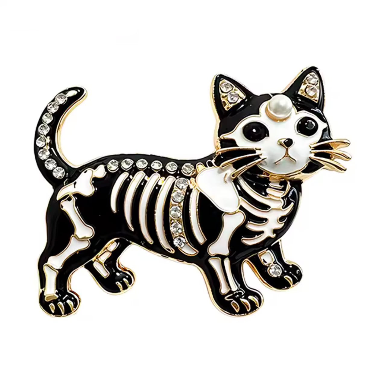Broche Gato Esqueleto