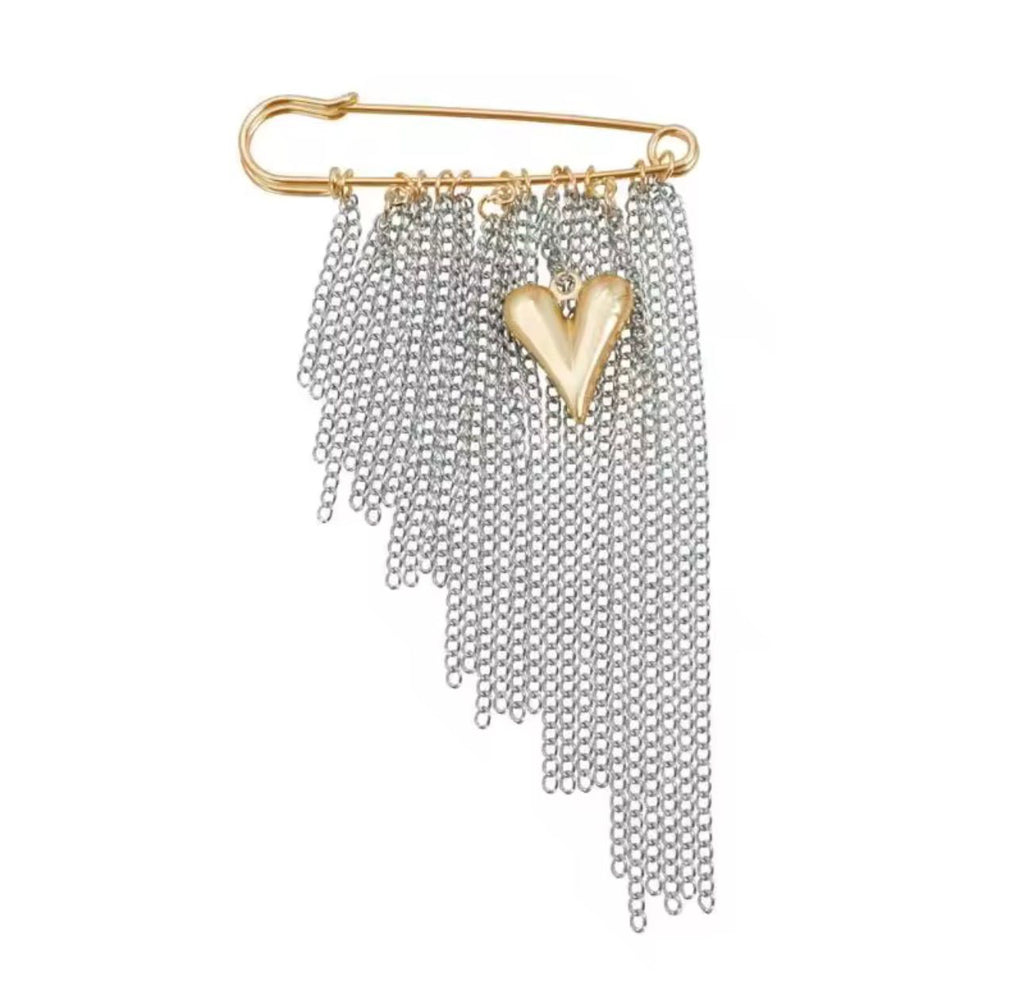 Broche Luxo Correntes Cascata Elegante