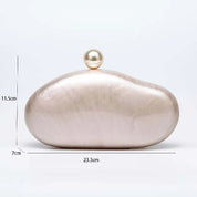Bolsa de Ombro Concha Acrílica Elegante para Festas