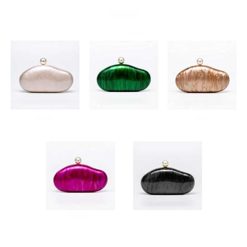 Bolsa de Ombro Concha Acrílica Elegante para Festas