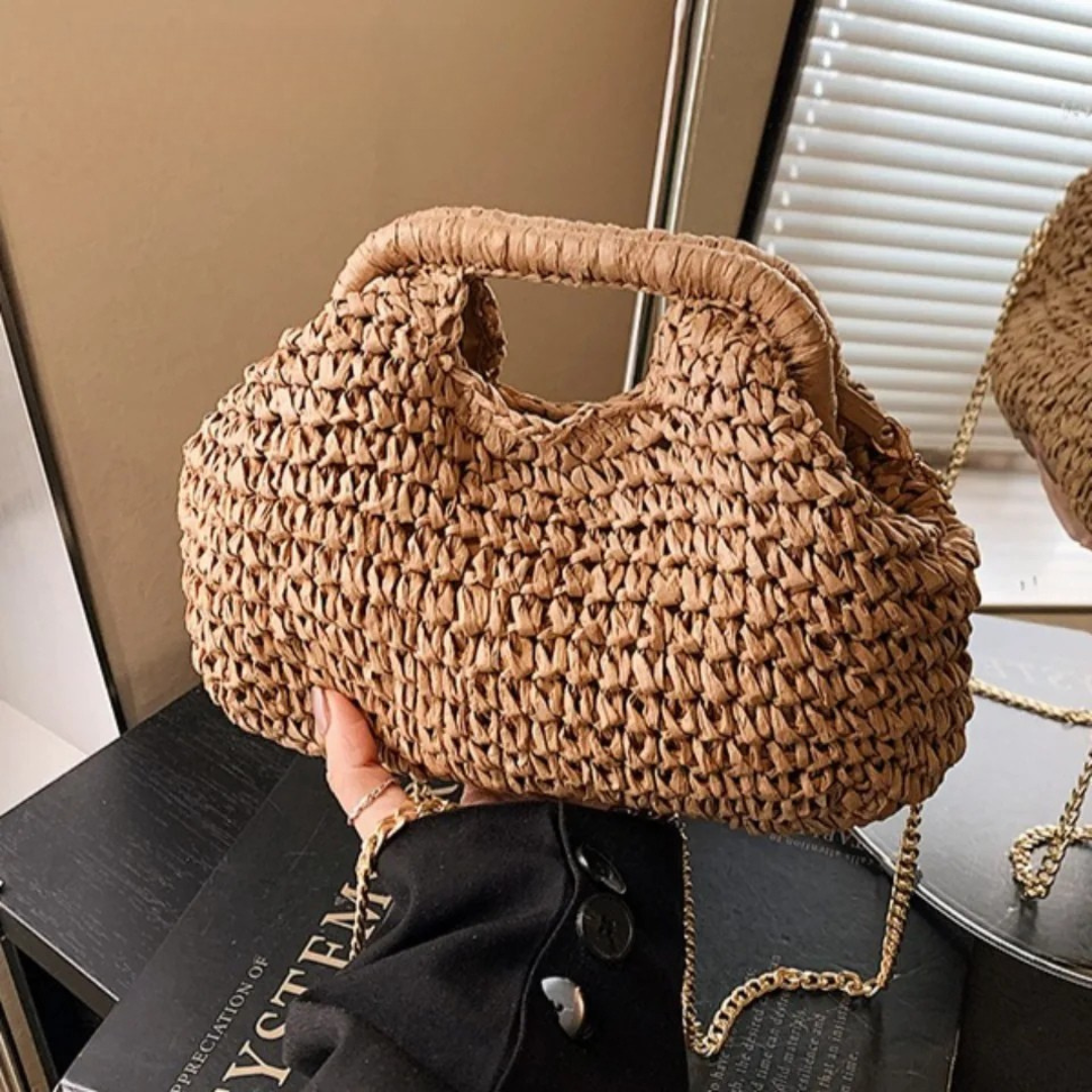 Bolsa de Mão de Palha