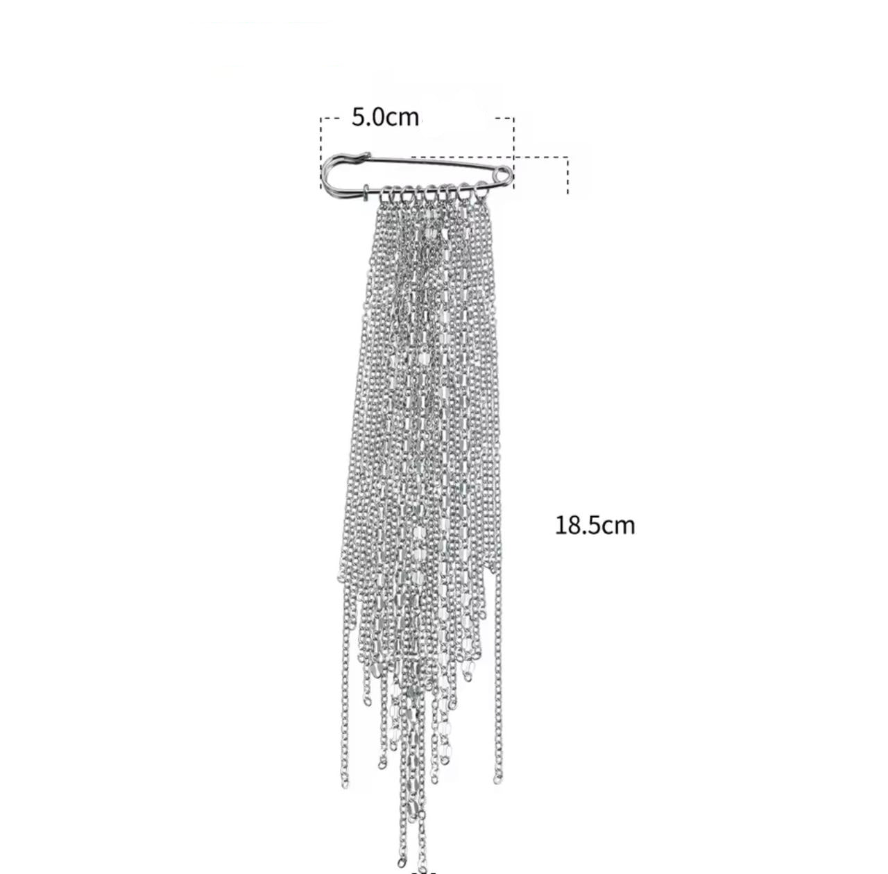 Broche Luxo Correntes Cascata Elegante