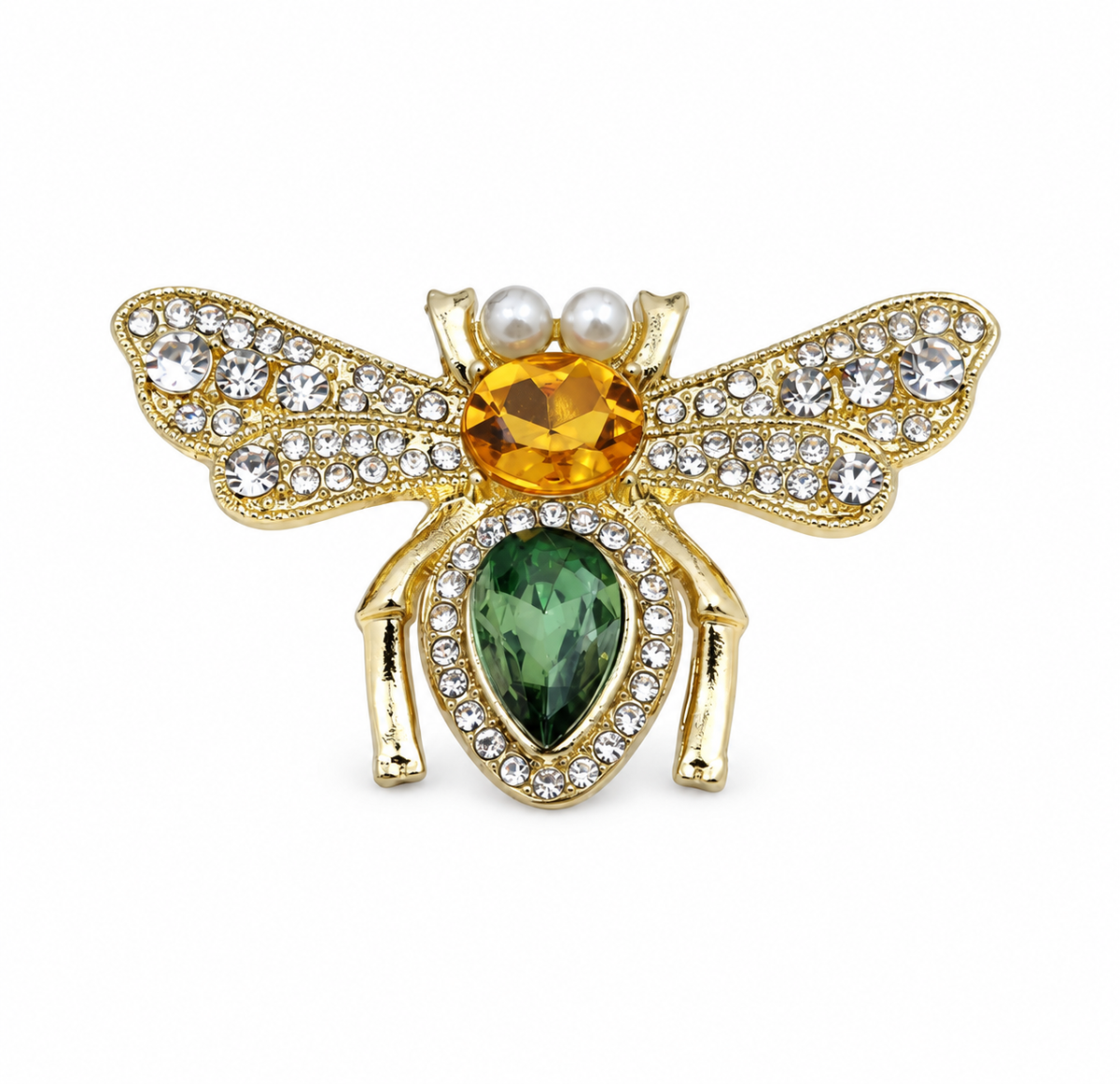 Broche Abelha com Pedras Coloridas