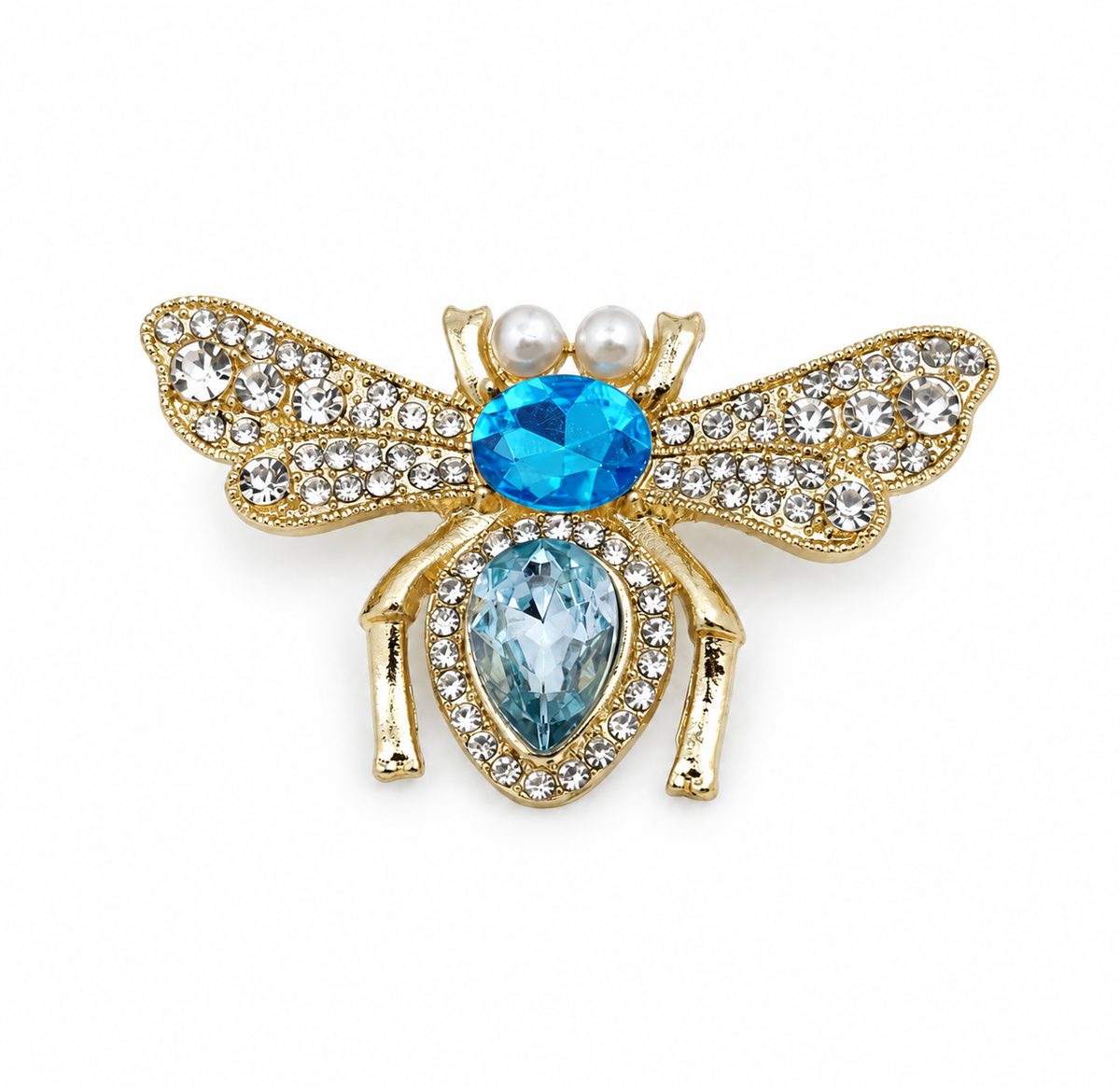 Broche Abelha com Pedras Coloridas