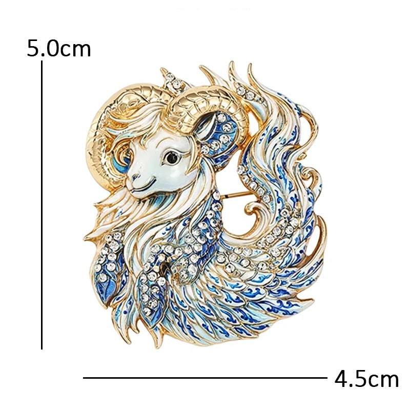 Broche Estilo Luzitano com Strass Elegante Feminino