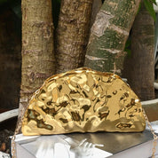 Bolsa Clutch Dourada Luxuosa com Alça