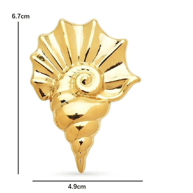 Broche Concha Metálica Elegante