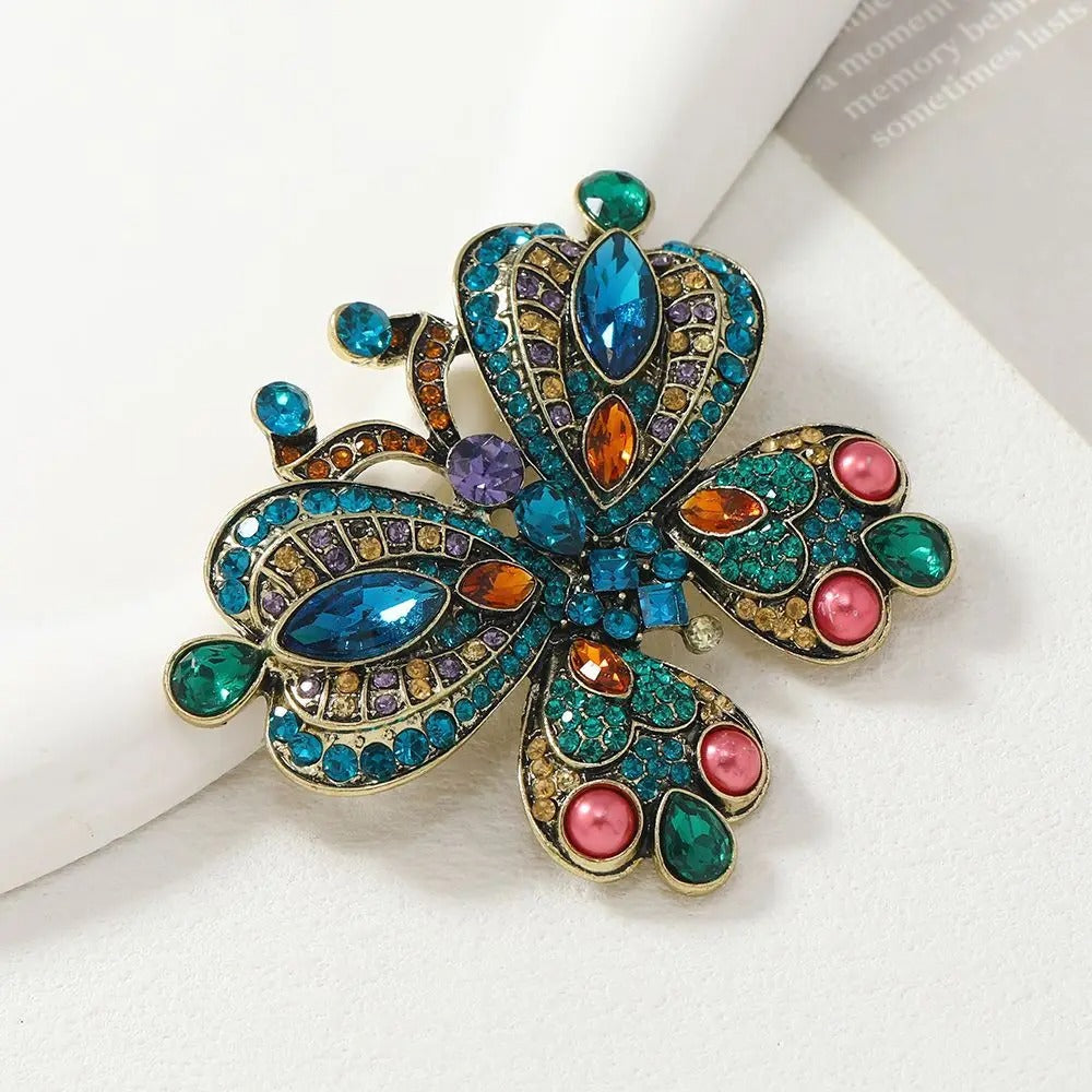 Broche Borboleta Imperial com Cristais