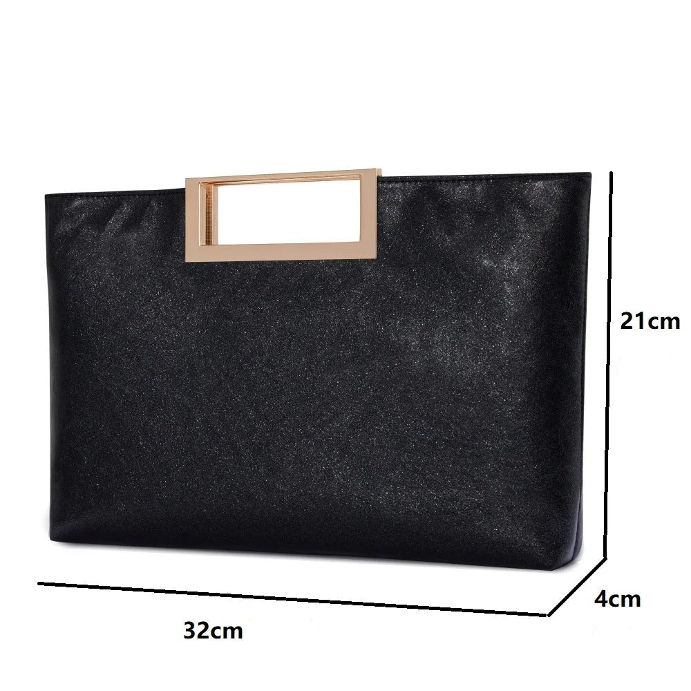 Bolsa de Mão Elegante em Couro Vegano