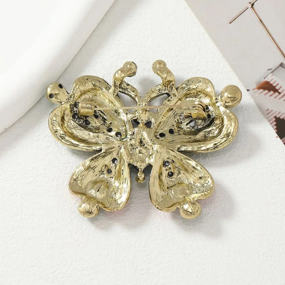 Broche Borboleta Imperial com Cristais