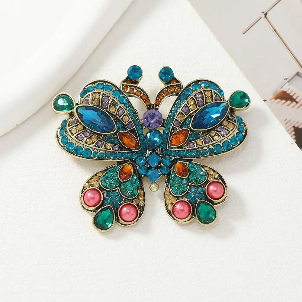 Broche Borboleta Imperial com Cristais